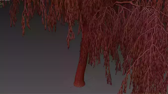 Winter Birch tree 3D model
