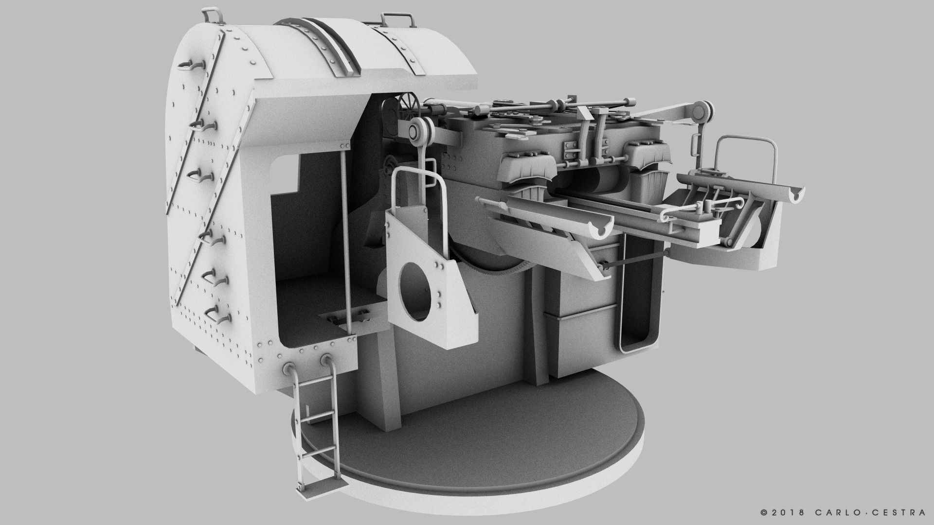 Japanese Type 89 Low-poly 3D model_19
