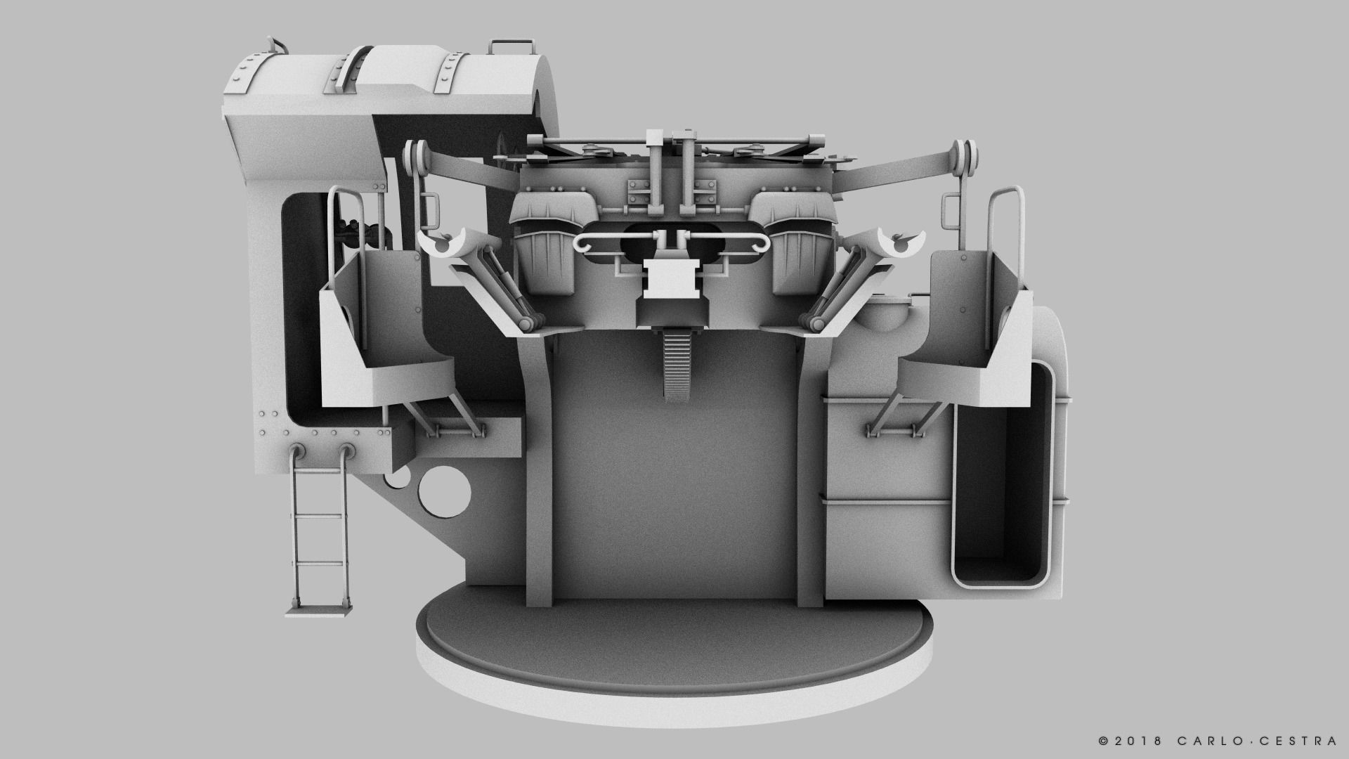 Japanese Type 89 Low-poly 3D model_28
