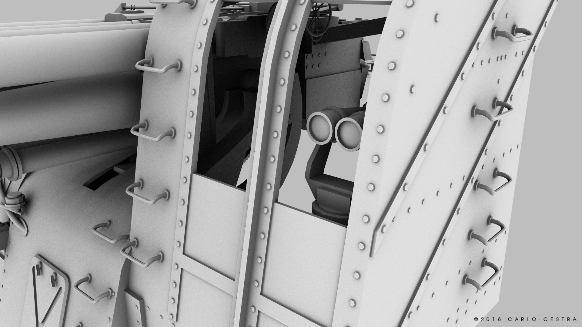 Japanese Type 89 Low-poly 3D model_20