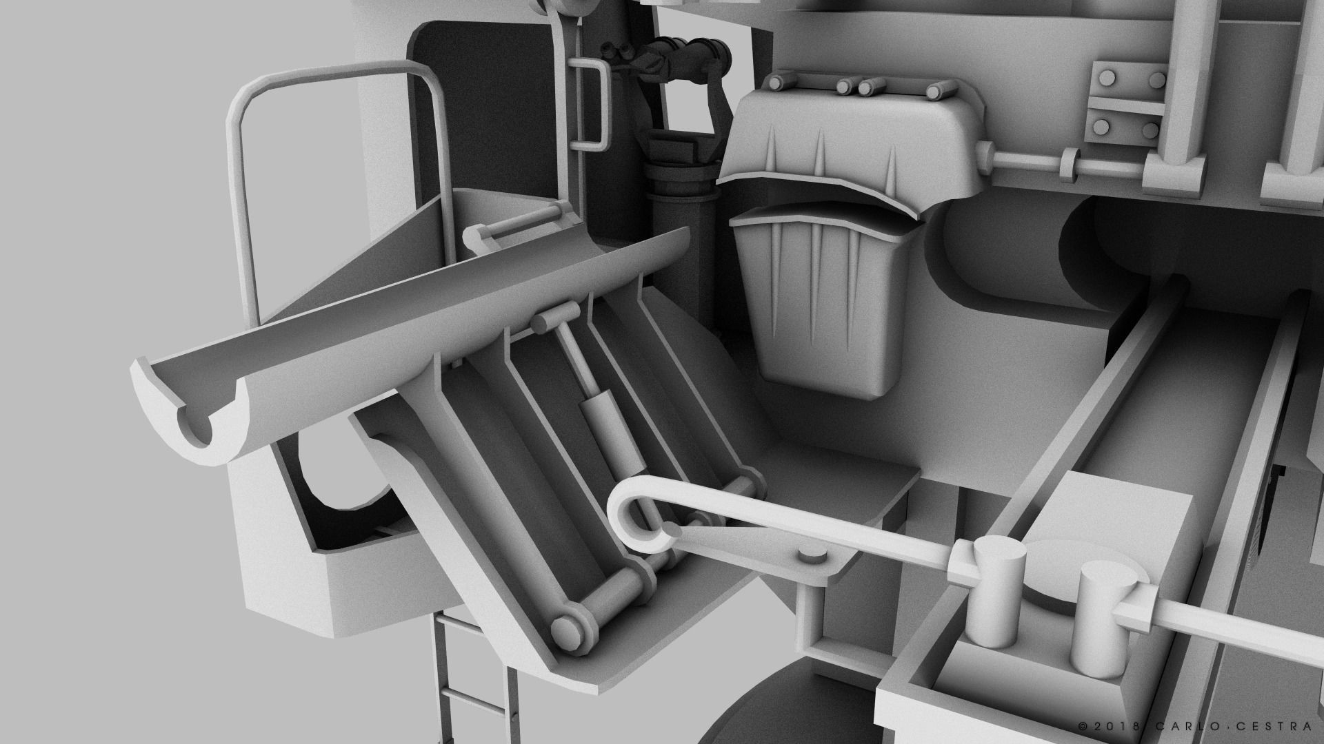 Japanese Type 89 Low-poly 3D model_22