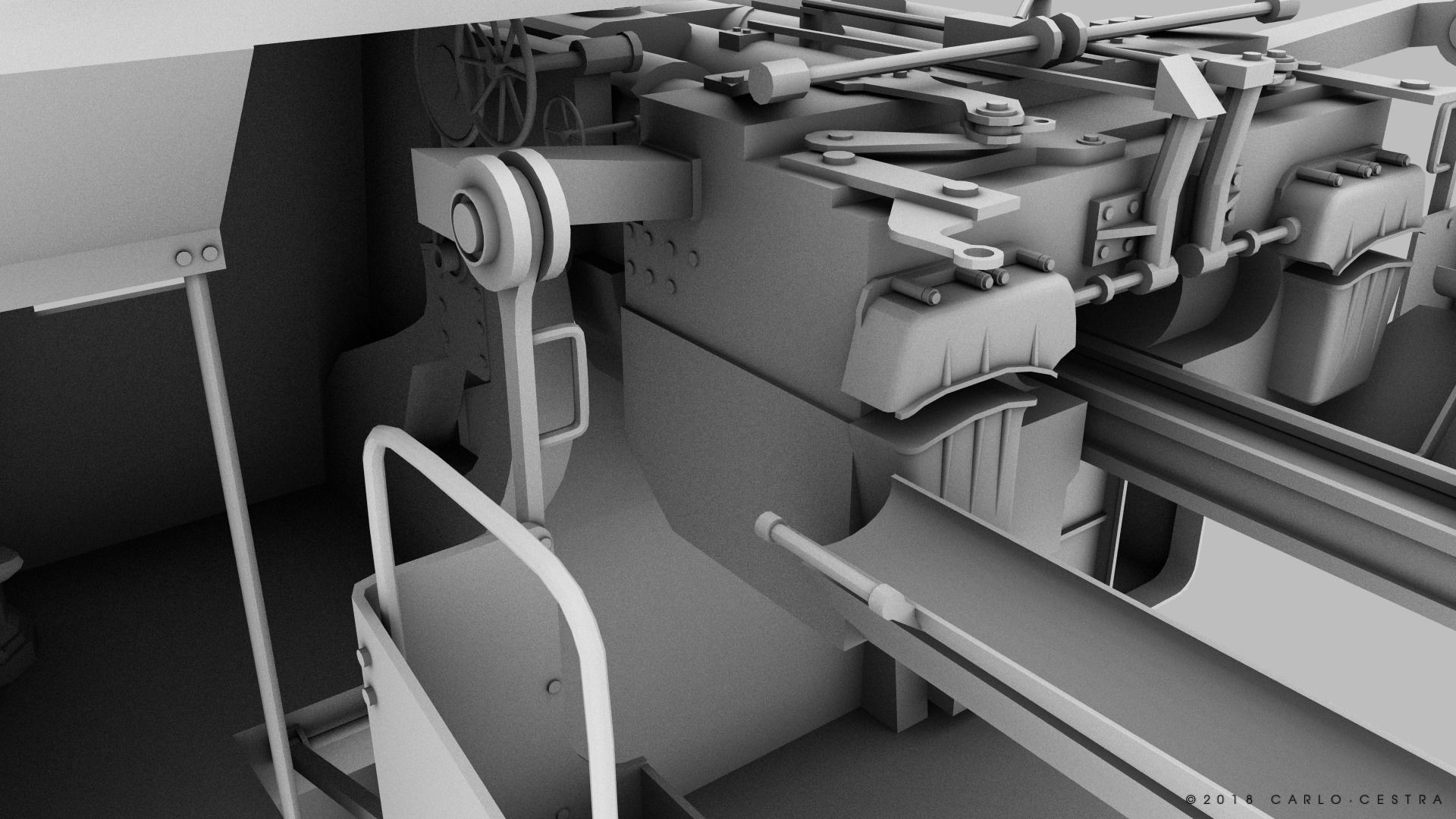 Japanese Type 89 Low-poly 3D model_27