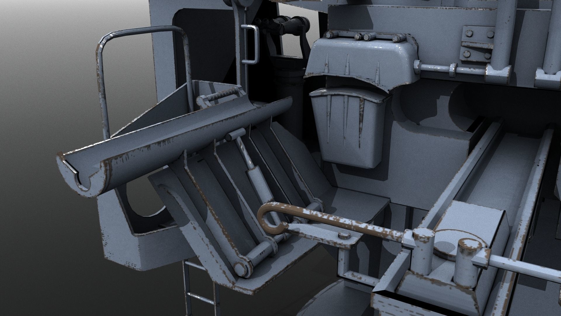 Japanese Type 89 Low-poly 3D model_9