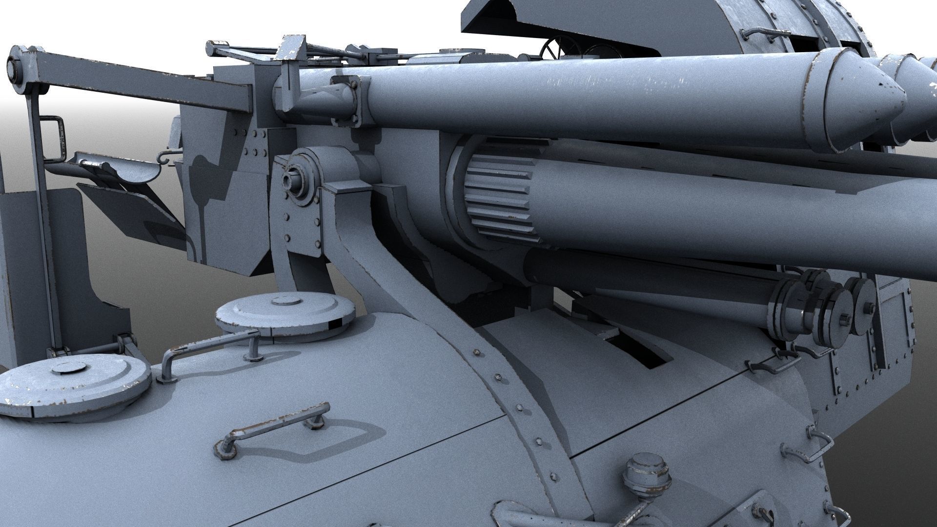 Japanese Type 89 Low-poly 3D model_6