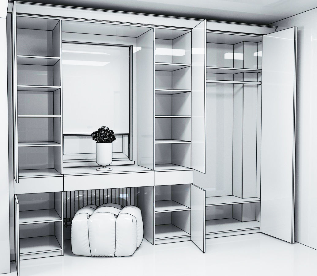 Wardrobe MATTE 3D model_4