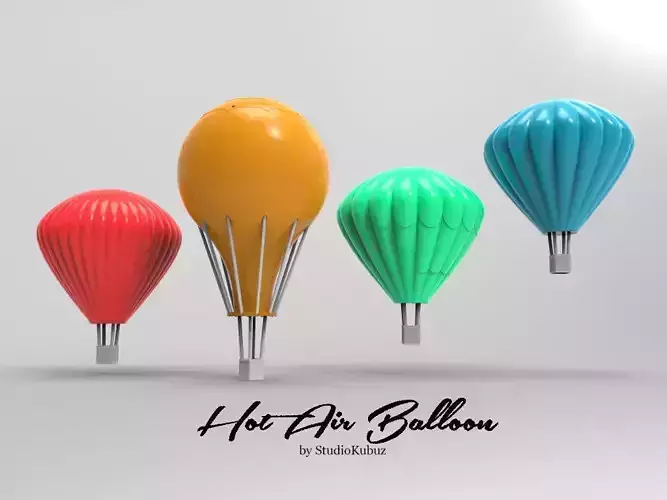 Printable Hot Air Balloons 3D print model