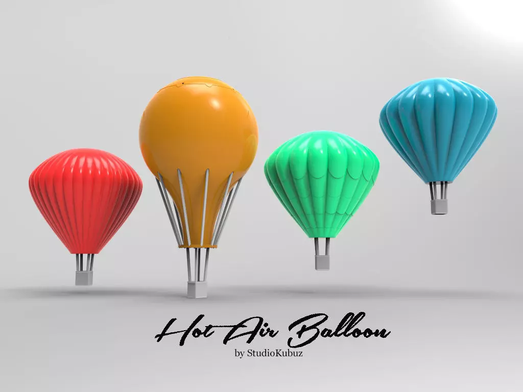 Printable Hot Air Balloons 3D print model