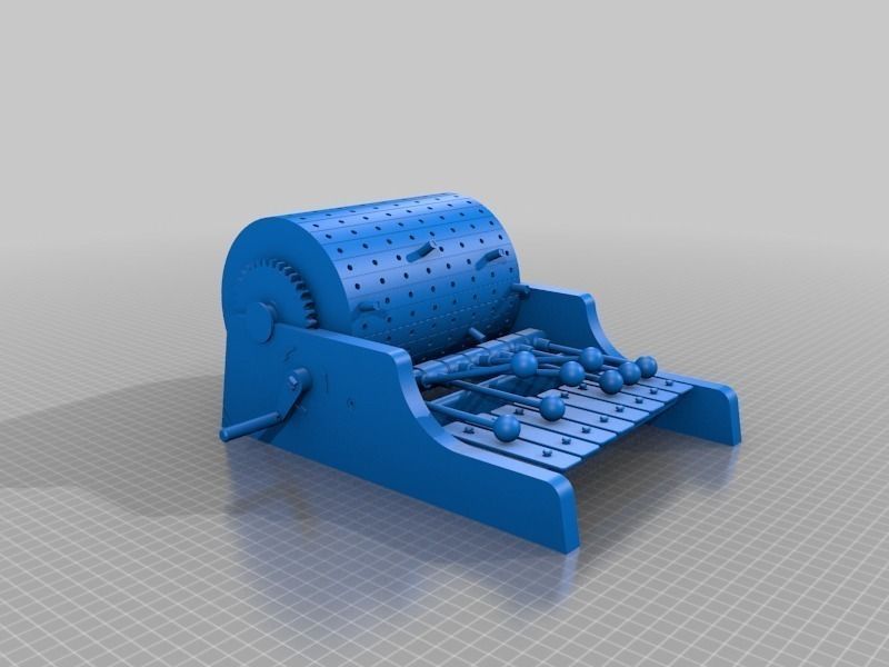 Barrel Organ Xylophone 3D print model_1