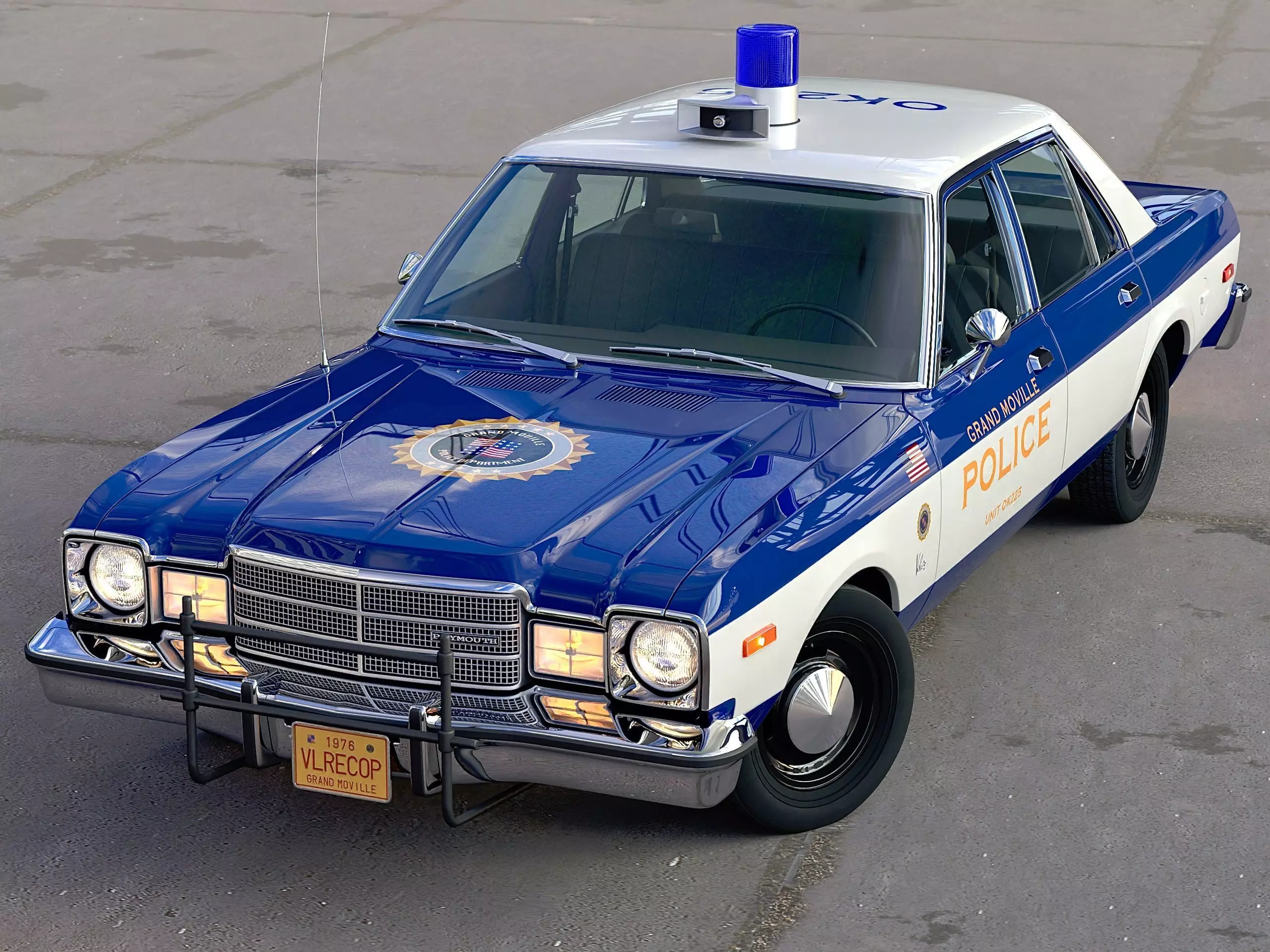 Plymouth Volare Police 1976 3D model_0