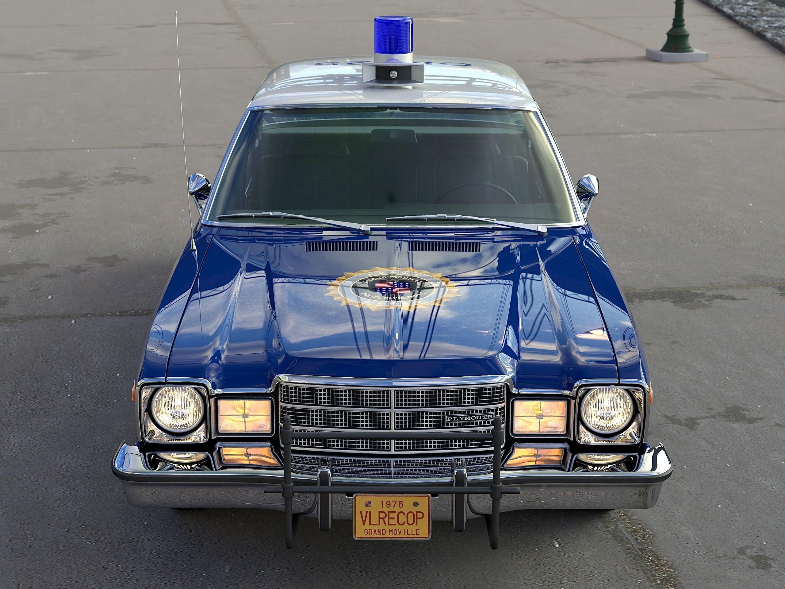 Plymouth Volare Police 1976 3D model_2
