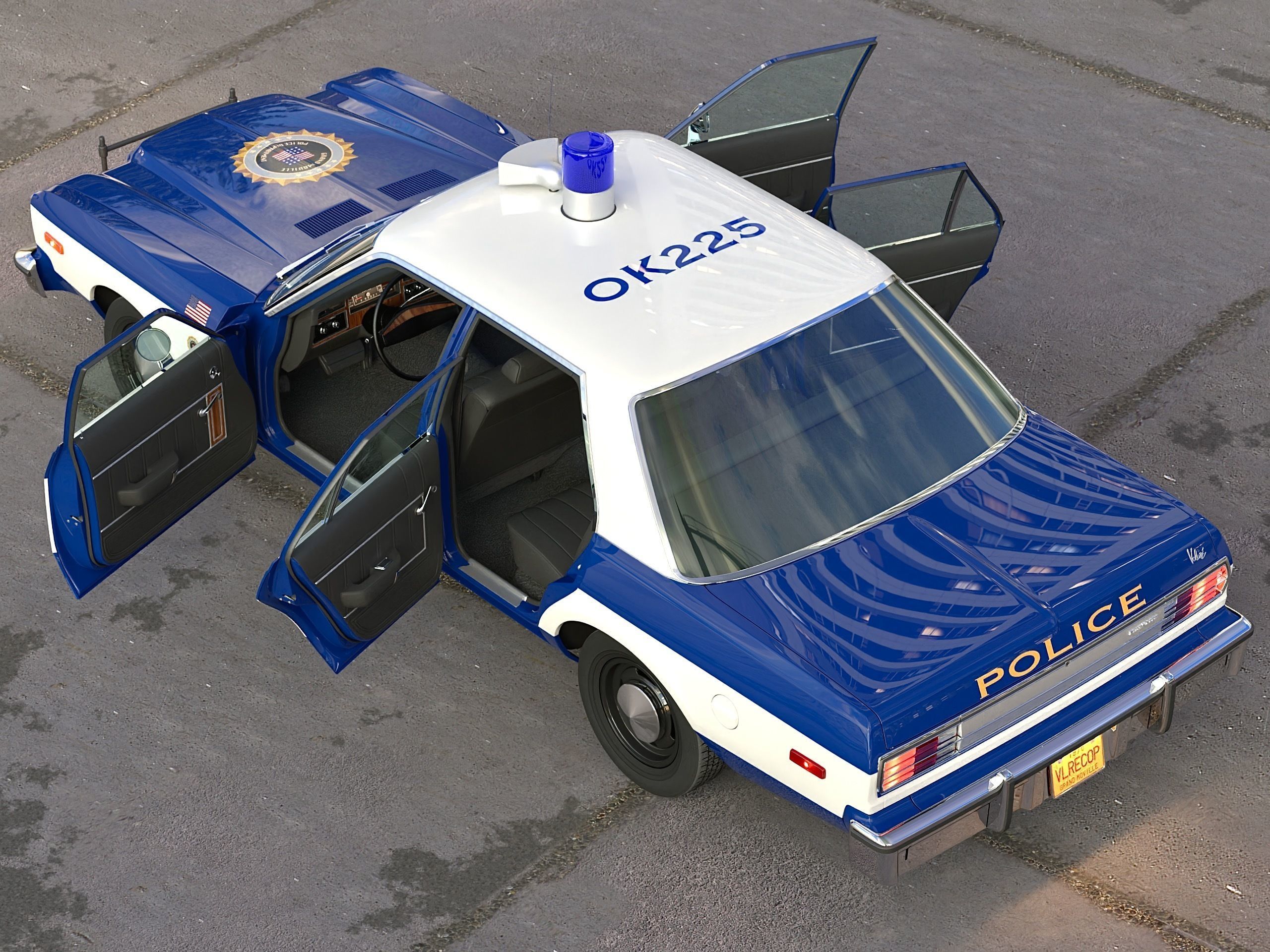 Plymouth Volare Police 1976 3D model_6