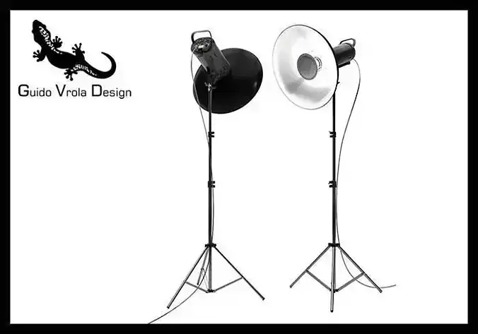 Professional studio strobe with beauty dish