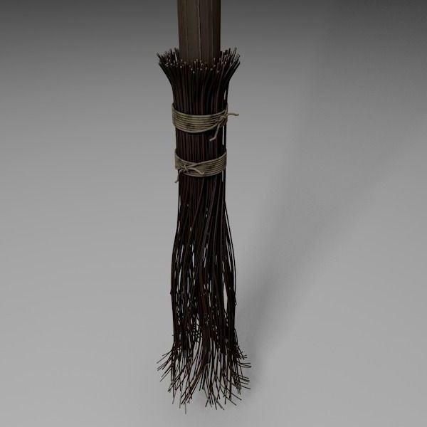 Witch broom 3D model_1
