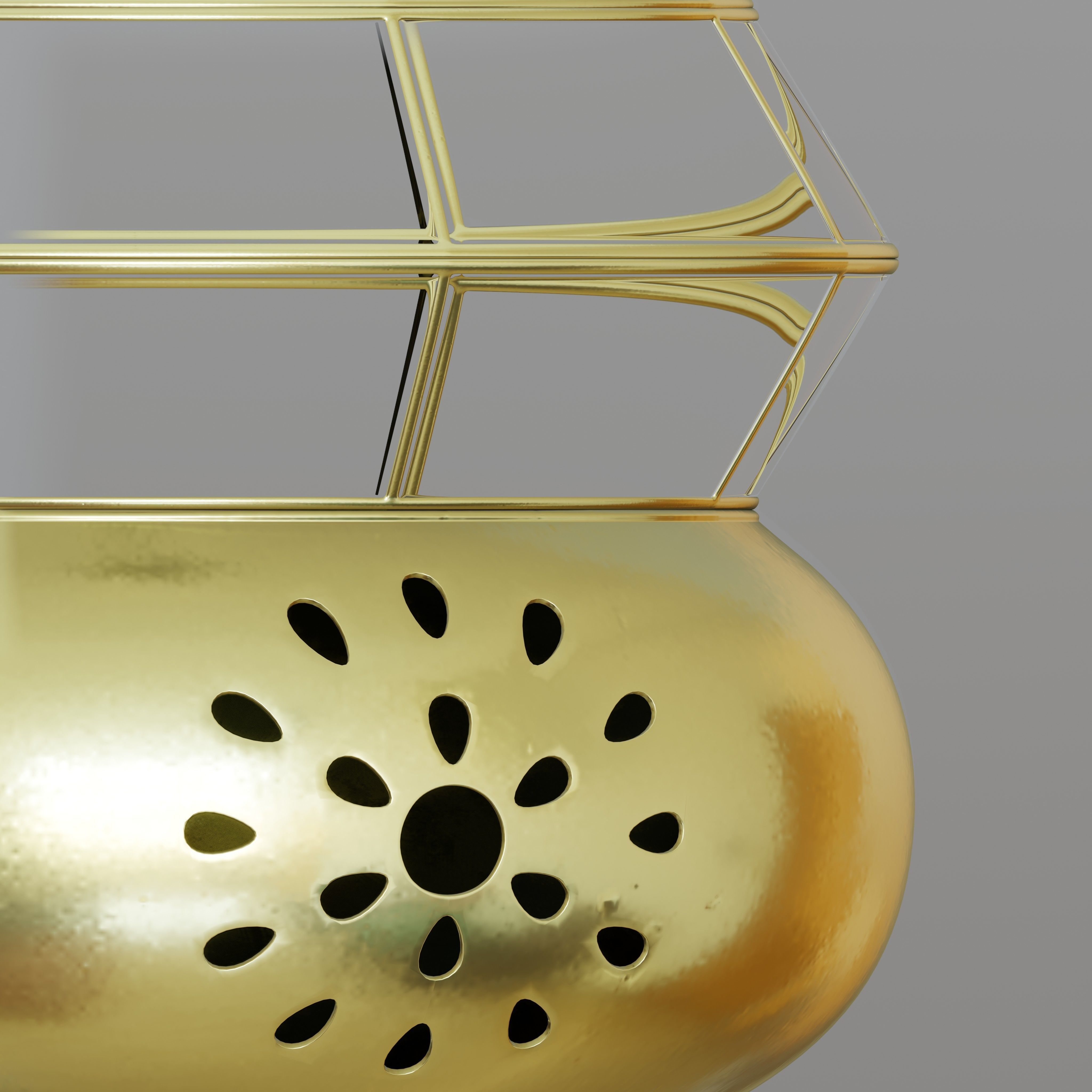 Intricate Arabic Lamp 3D model_2