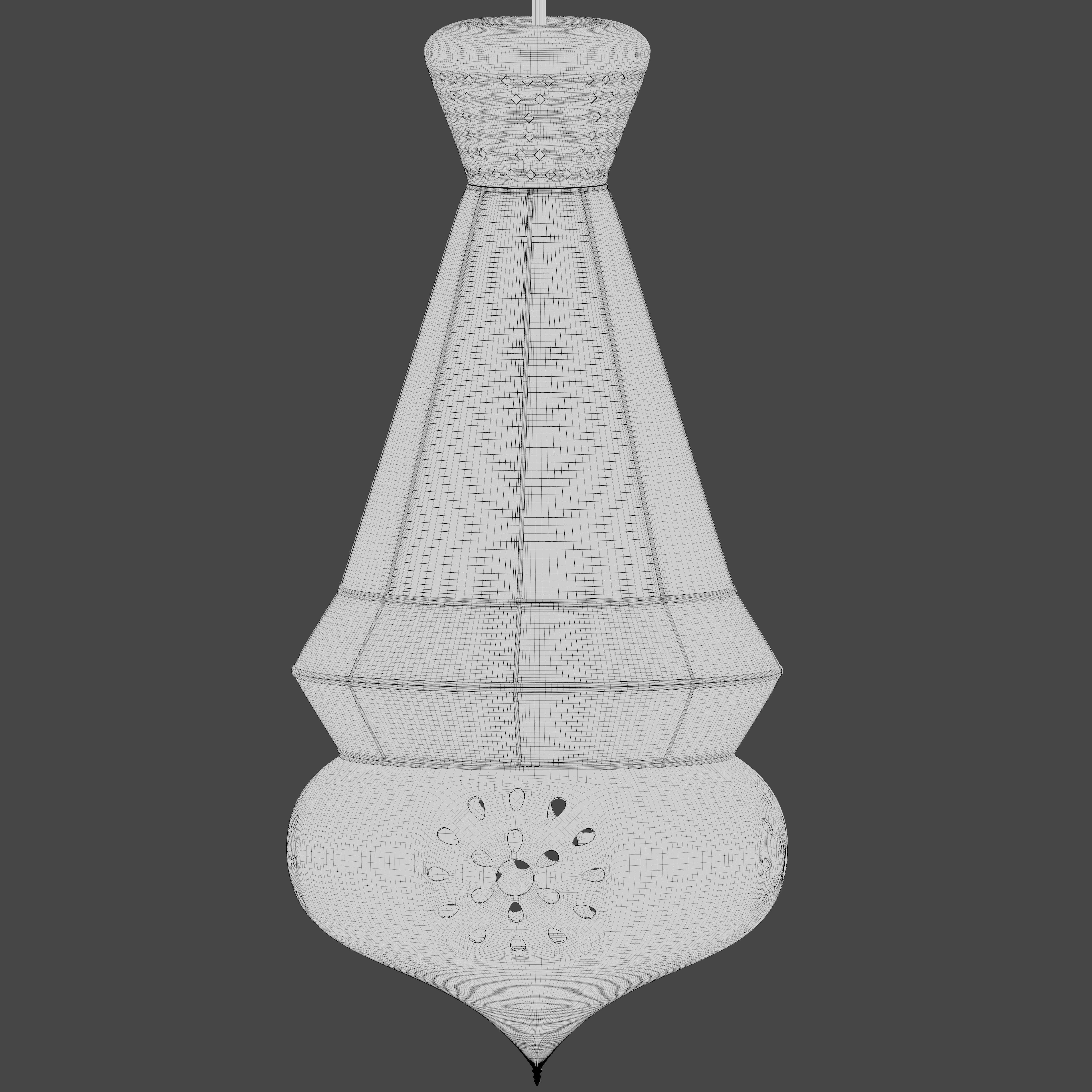 Intricate Arabic Lamp 3D model_4