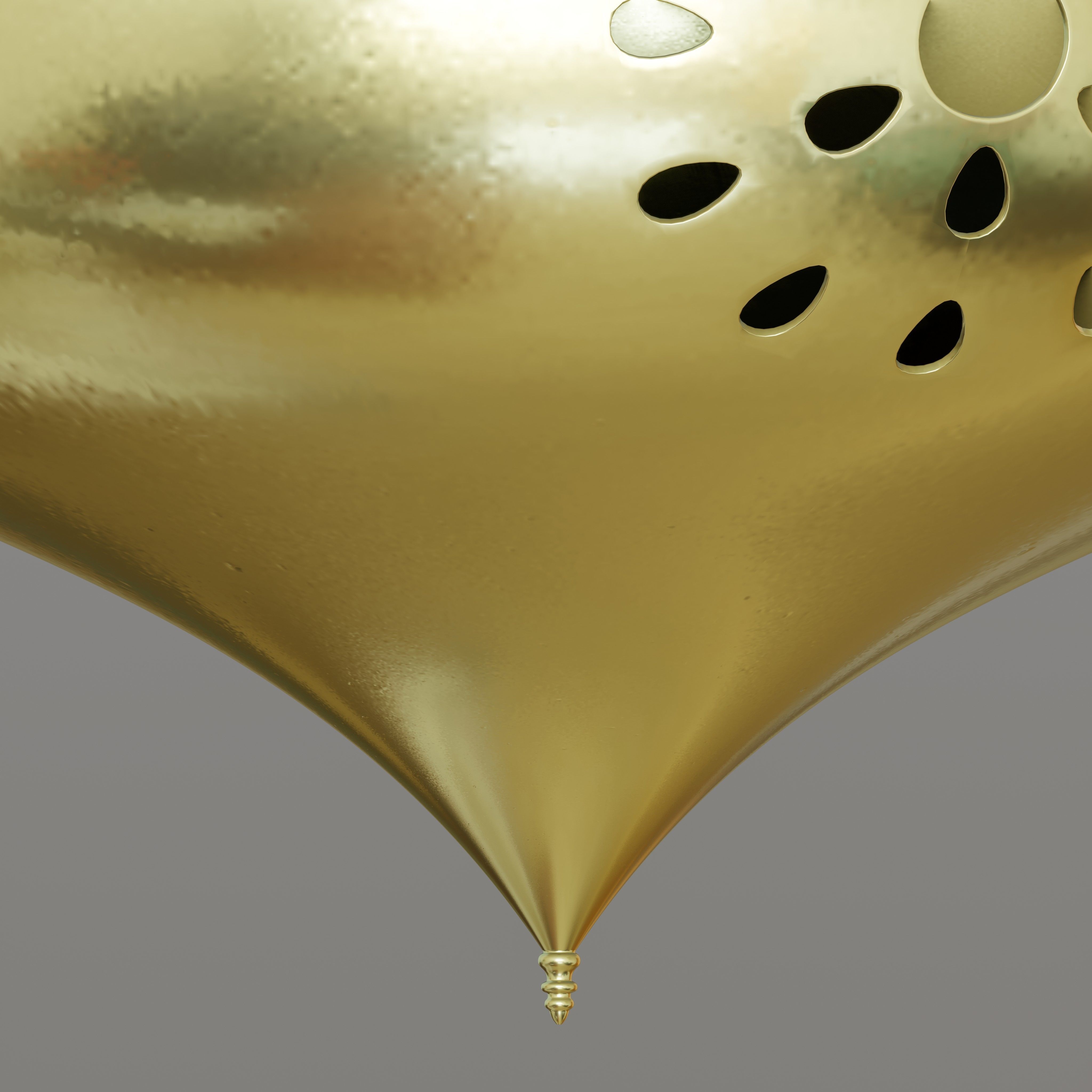 Intricate Arabic Lamp 3D model_3