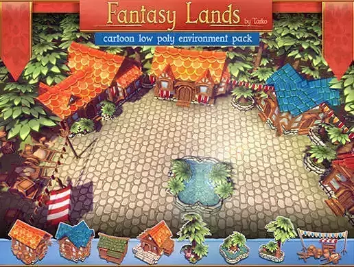 Fantasy Land - Low poly hand painted environment 