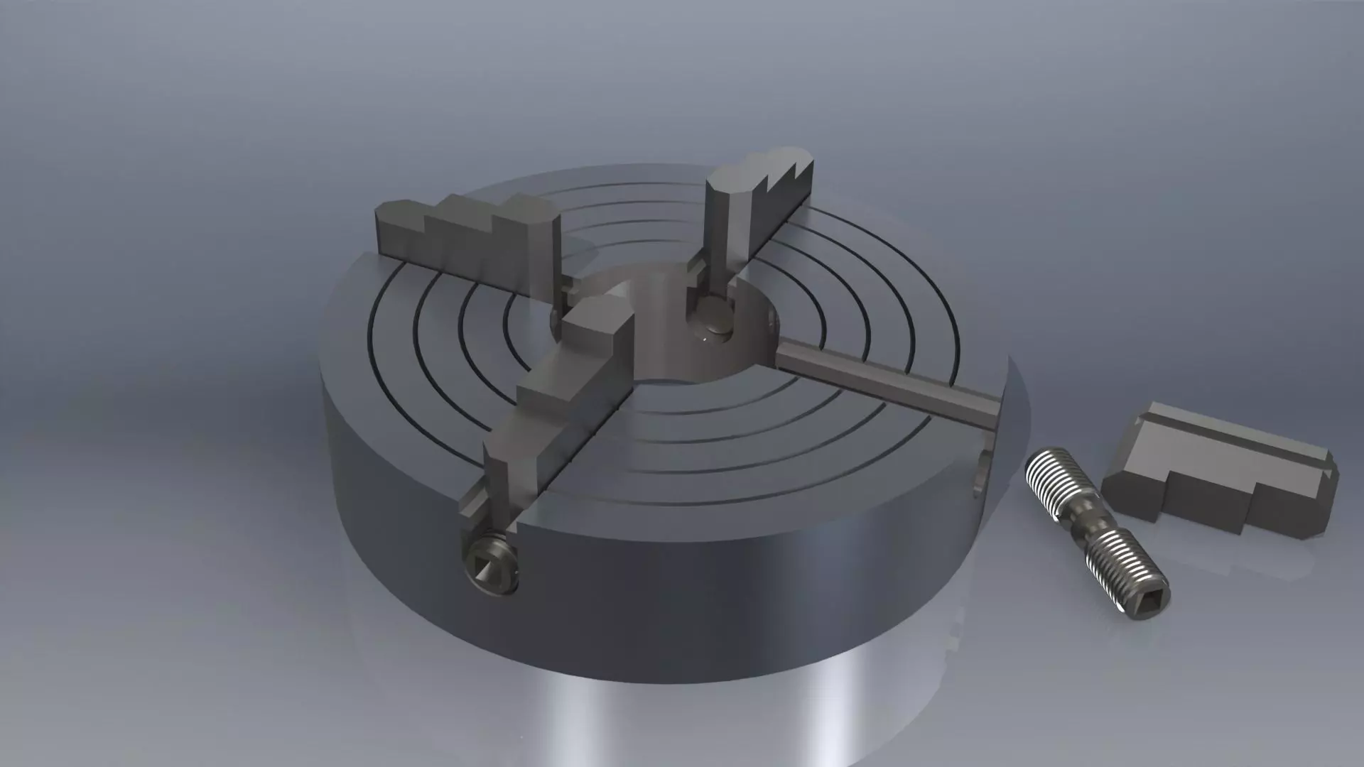 4 Jaw Chuck 3D print model