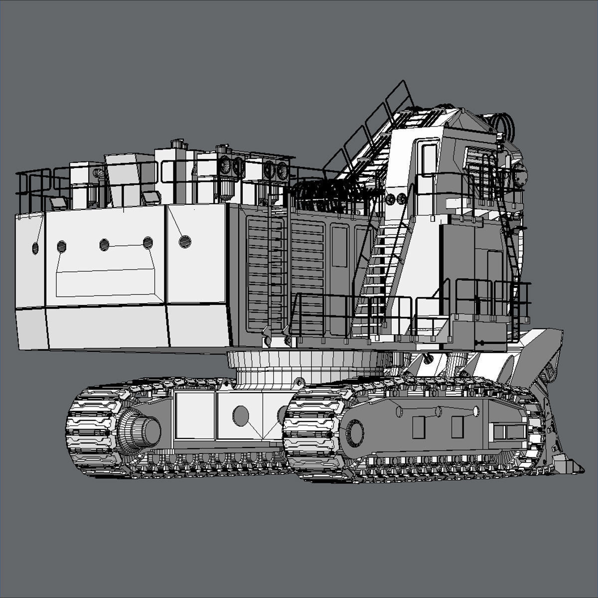 Komatsu PC8000 Shovel 3D model_9