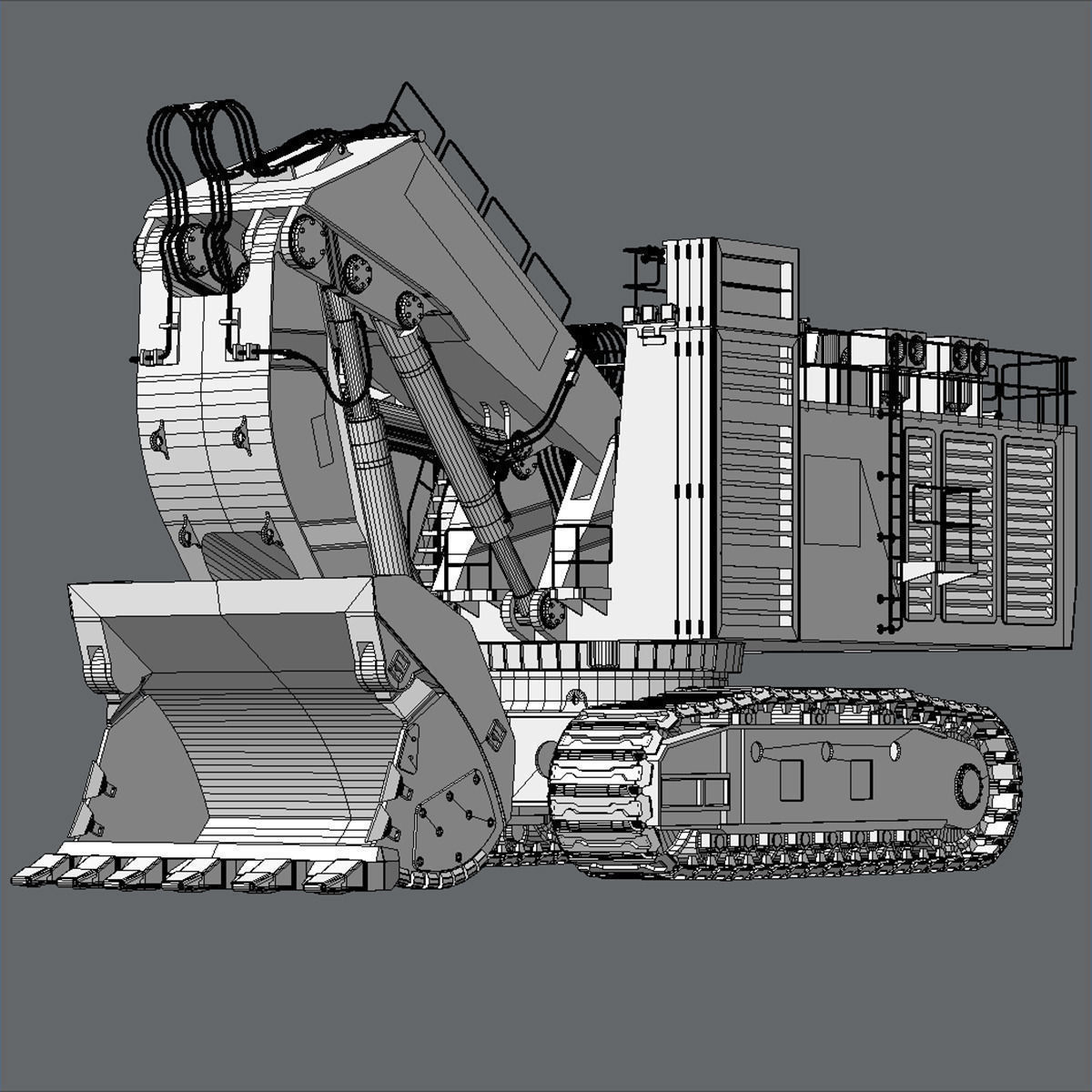 Komatsu PC8000 Shovel 3D model_8