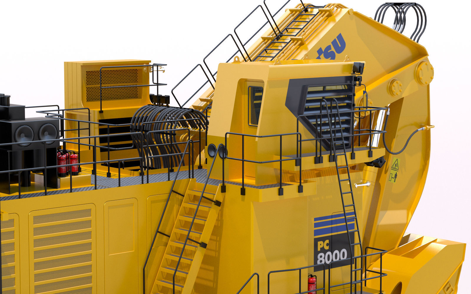 Komatsu PC8000 Shovel 3D model_13