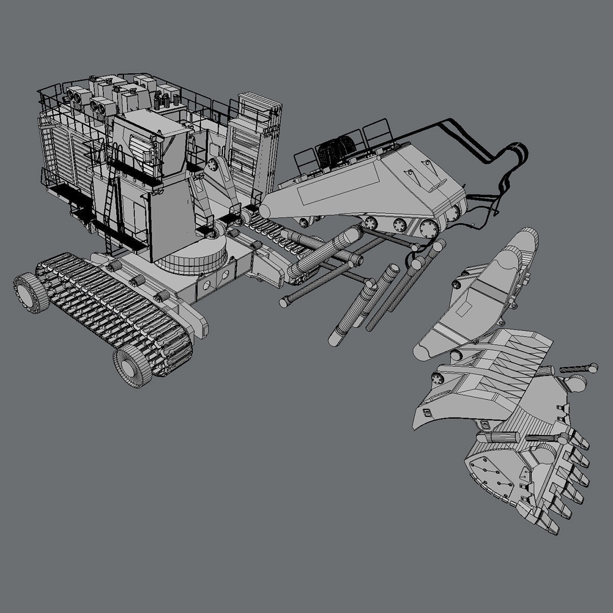 Komatsu PC8000 Shovel 3D model_11