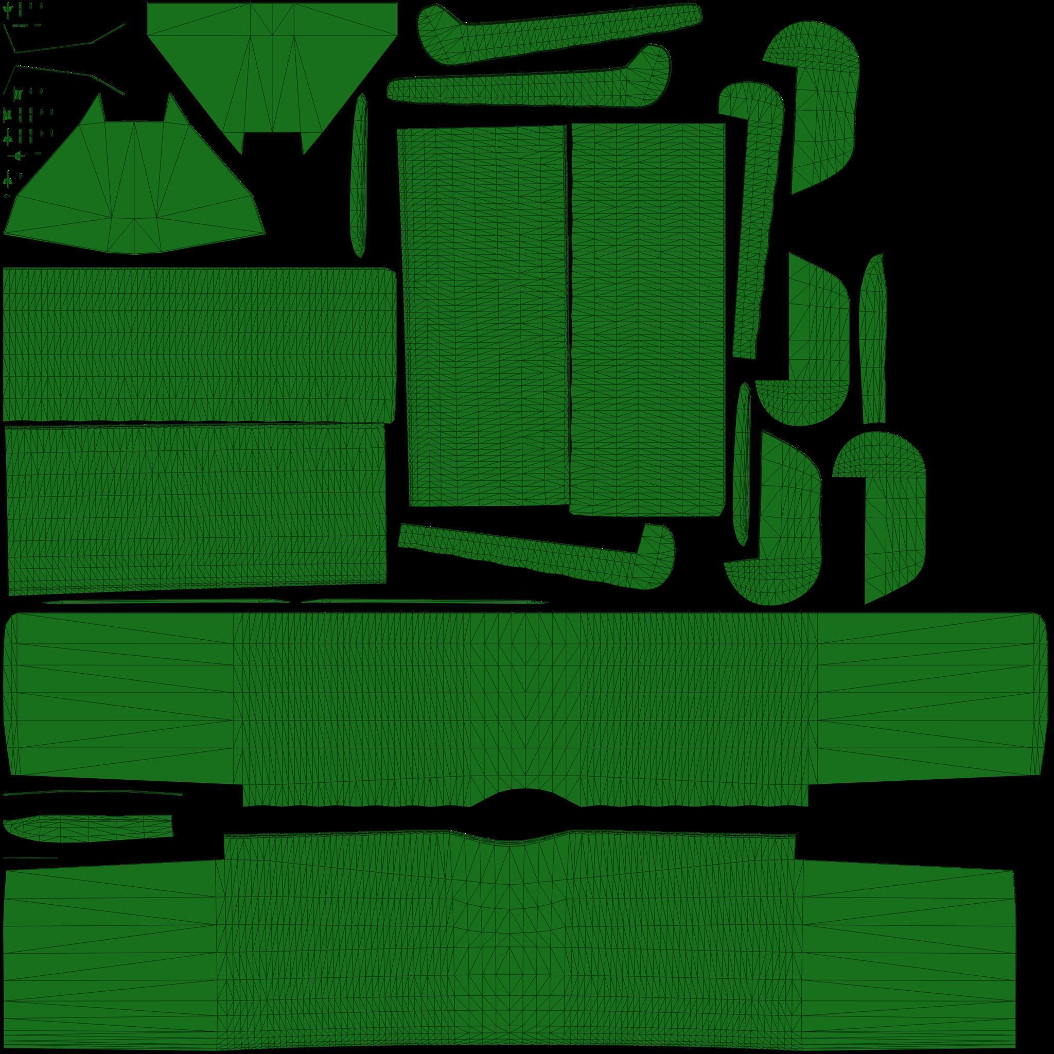 Fokker D VII biplane game-ready asset Free low-poly 3D model_28