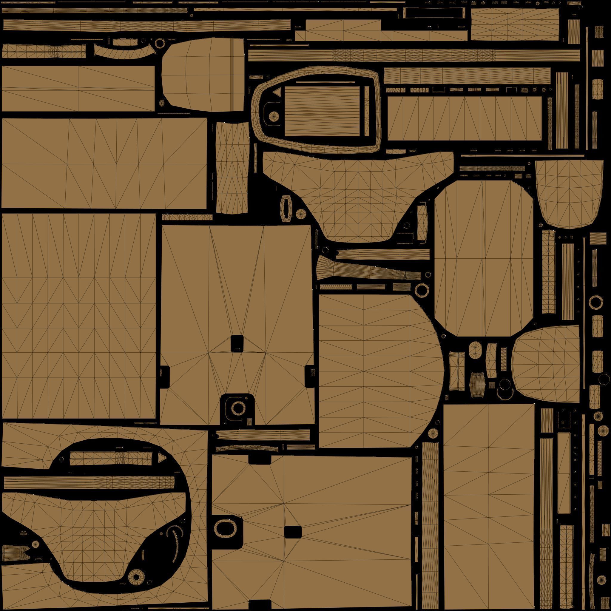 Fokker D VII biplane game-ready asset Free low-poly 3D model_27