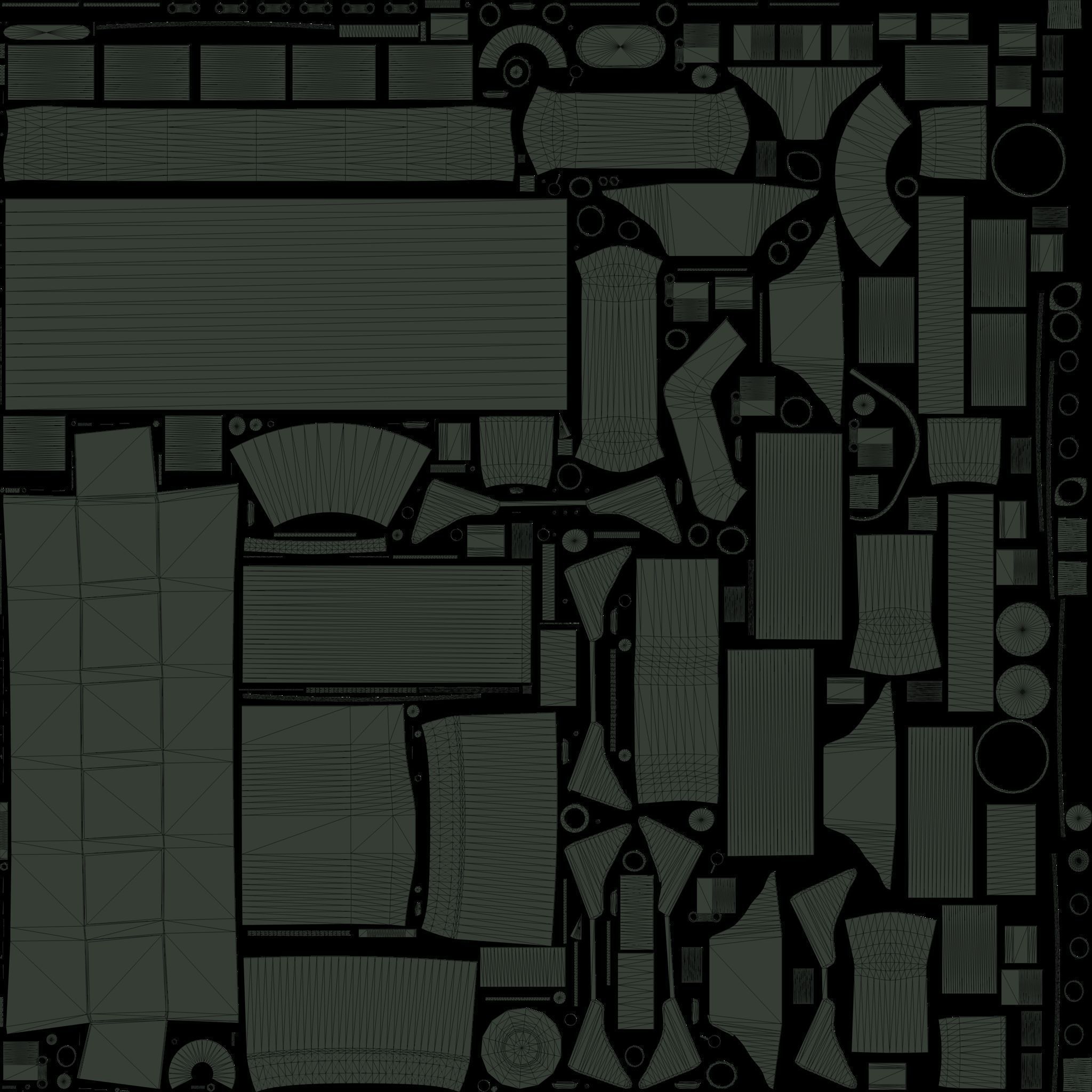 Fokker D VII biplane game-ready asset Free low-poly 3D model_25