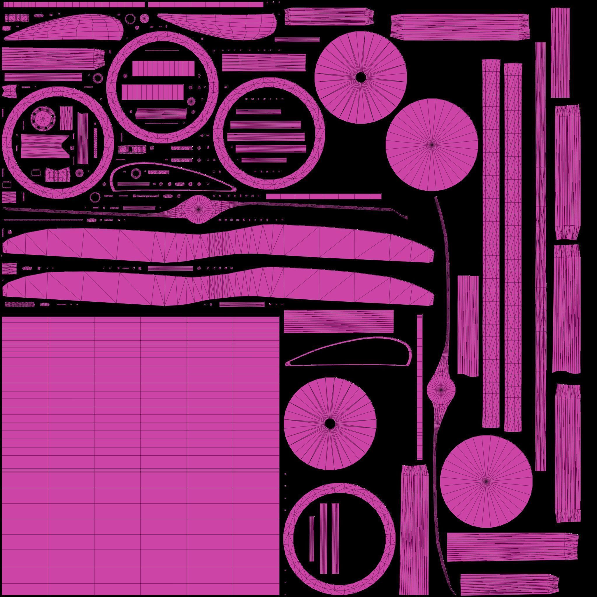 Fokker D VII biplane game-ready asset Free low-poly 3D model_29