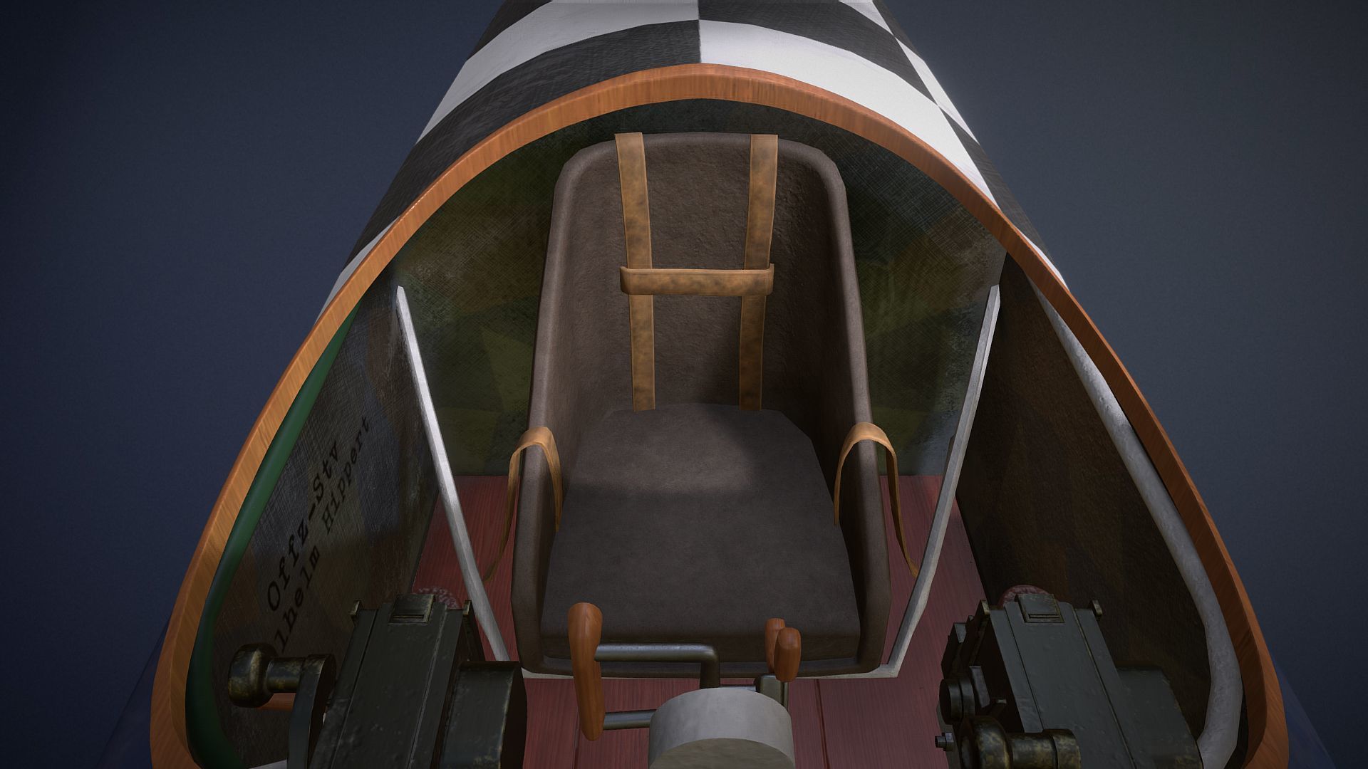 Fokker D VII biplane game-ready asset Free low-poly 3D model_20