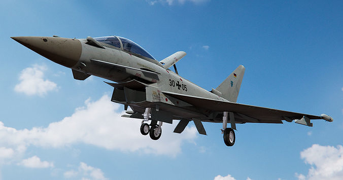 Eurofighter Typhoon - Fighter Jet Low-poly 3D model