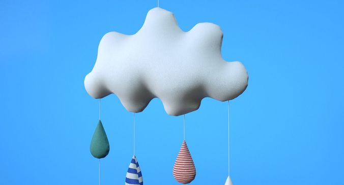 Soft Toy Of  Cloud Low-poly 3D model