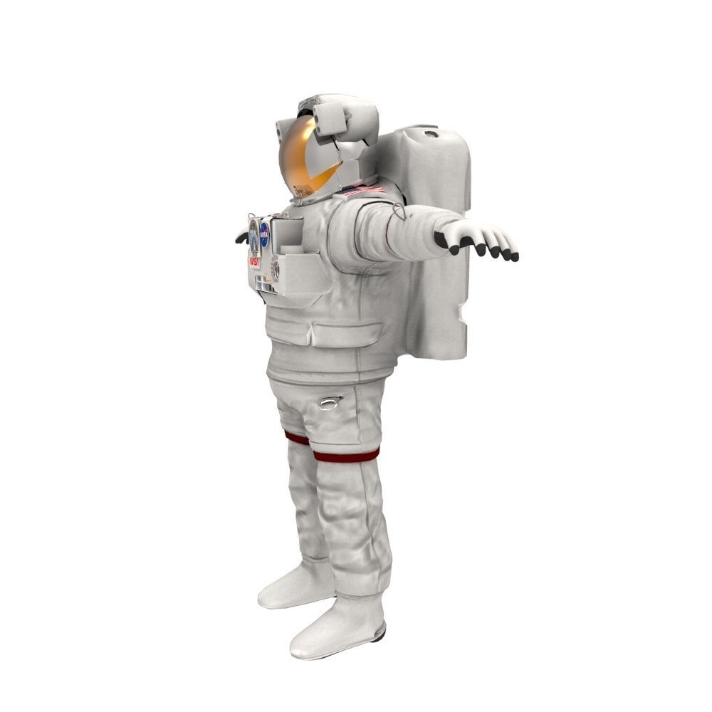 Rigged Astronaut Low-poly 3D model_3