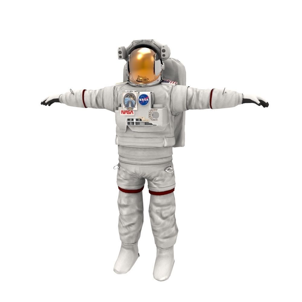 Rigged Astronaut Low-poly 3D model_2
