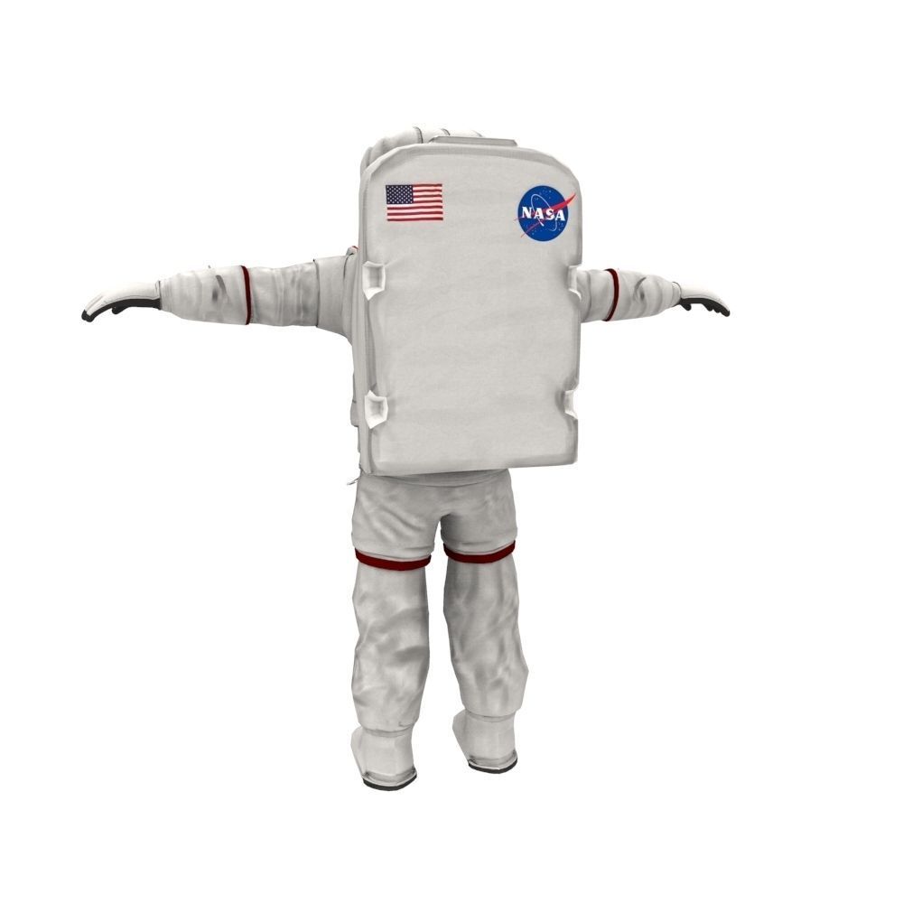 Rigged Astronaut Low-poly 3D model_5