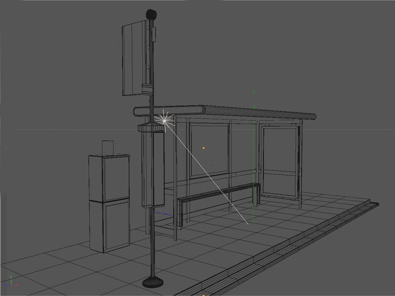 London Bus Stop 1 3D model_6