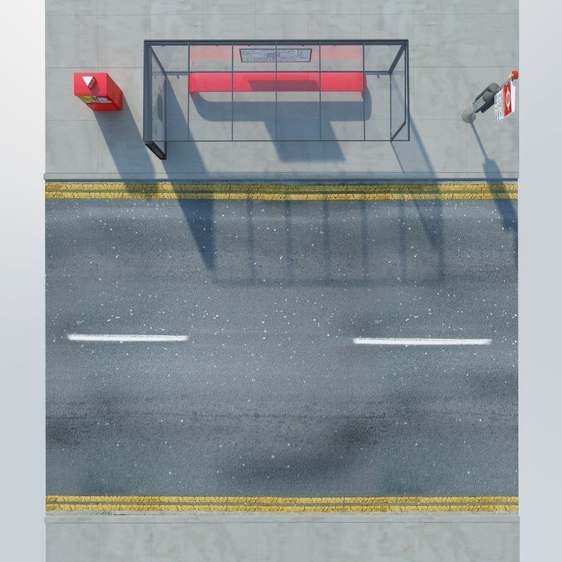 London Bus Stop 2 3D model_8
