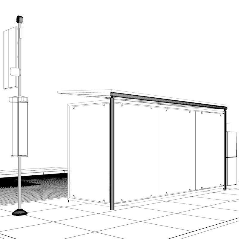 London Bus Stop 2 3D model_11
