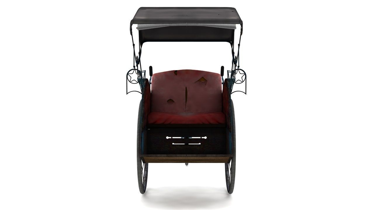 pedicab-becak rickshaw 3D model_2