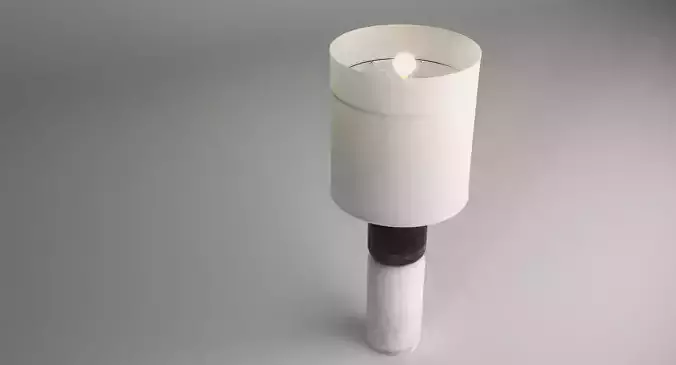 Stacked Marble Table Lamp Low-poly 3D model