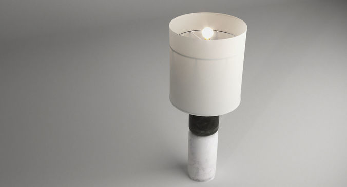  Stacked Marble Table Lamp Low-poly 3D model