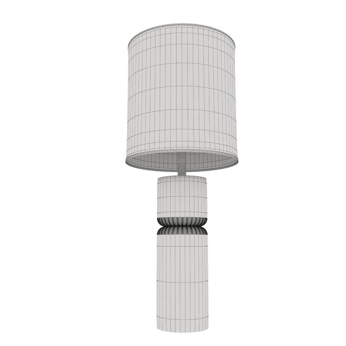  Stacked Marble Table Lamp Low-poly 3D model_3