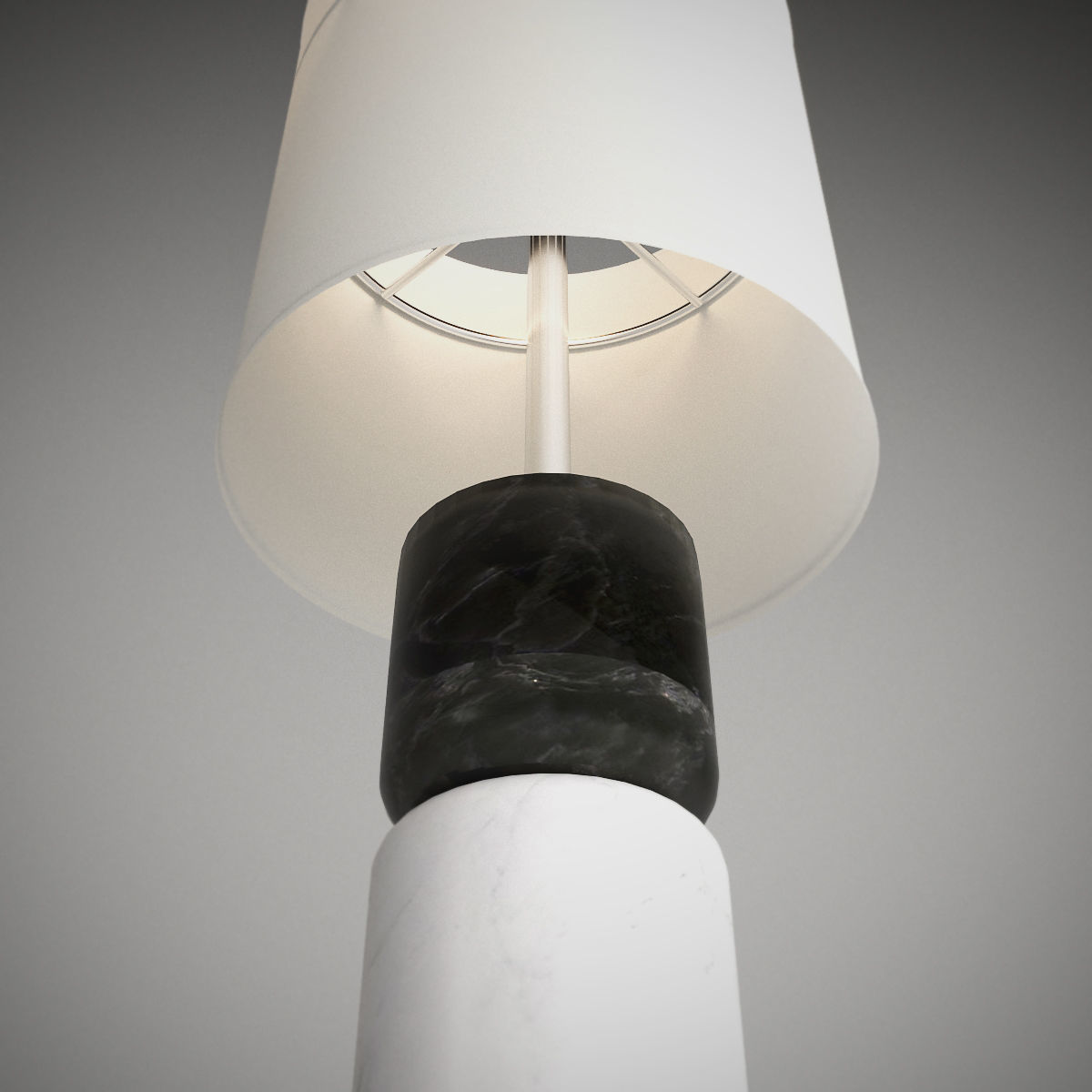  Stacked Marble Table Lamp Low-poly 3D model_8