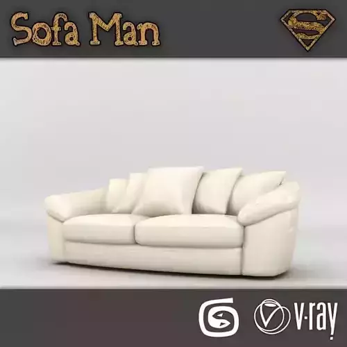 Michigan Sofa Low-poly 3D model