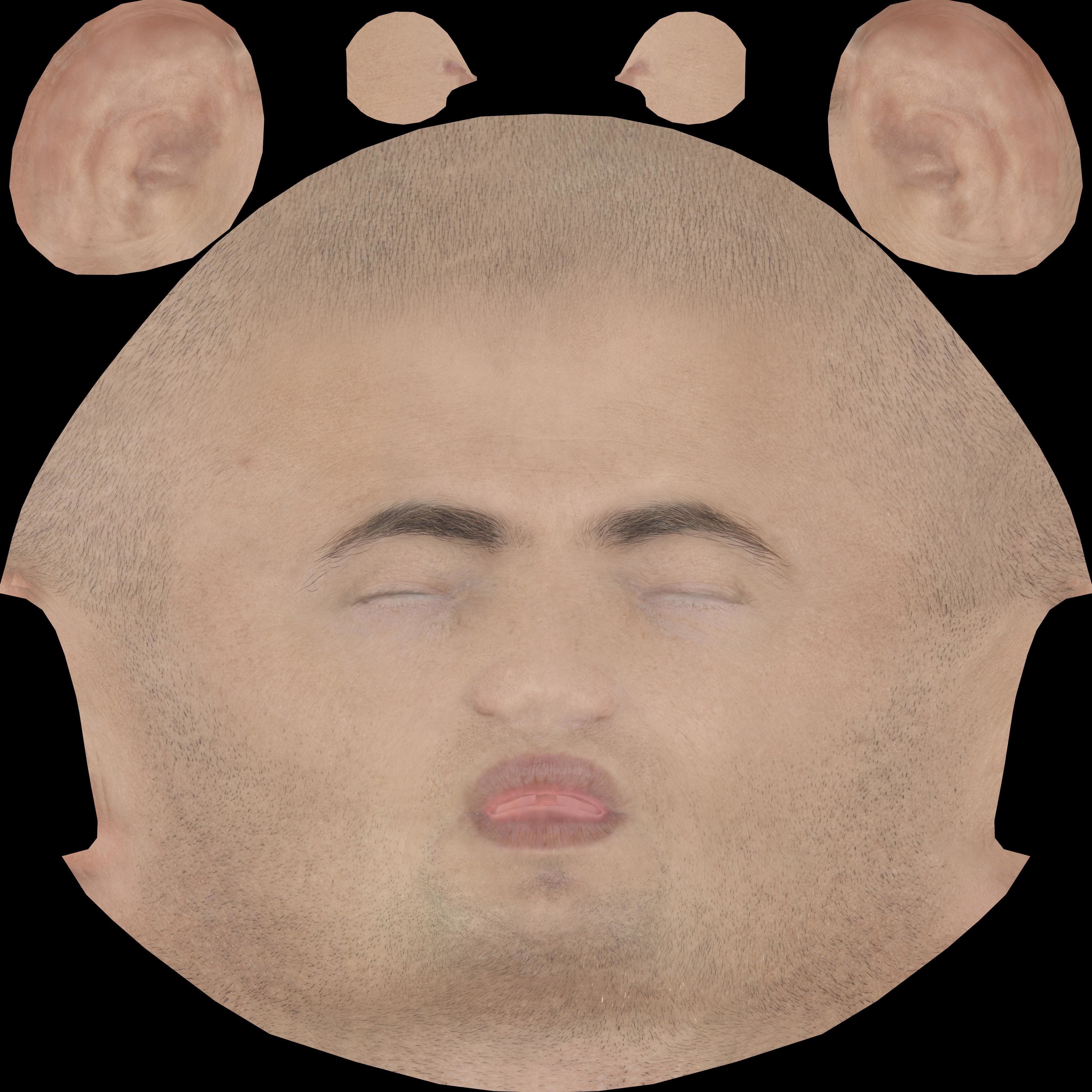 Man in the beach Low-poly 3D model_8