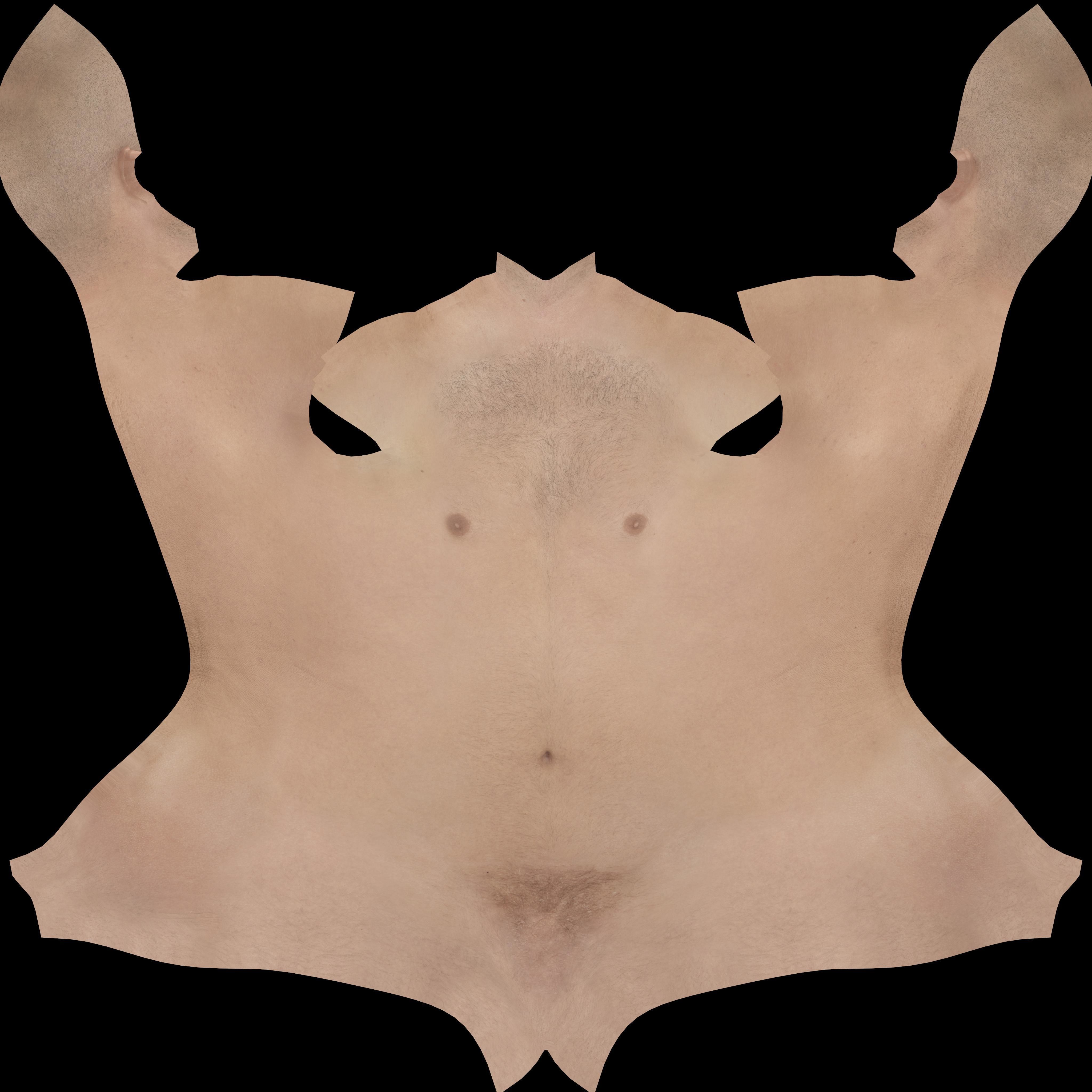 Man in the beach Low-poly 3D model_5