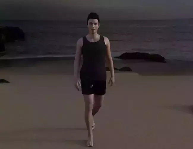 Man in the beach