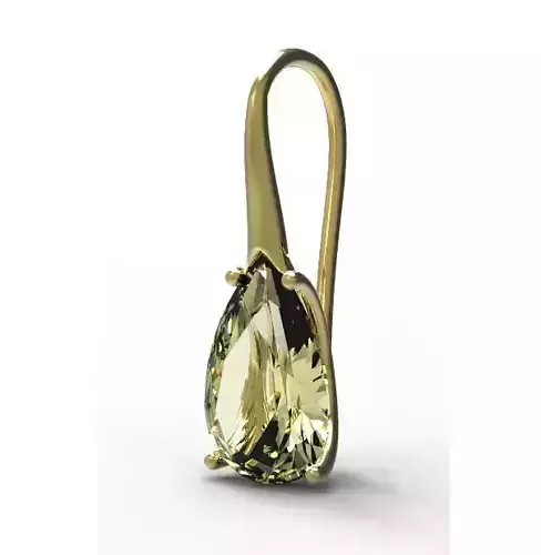 Earrings gold citrine