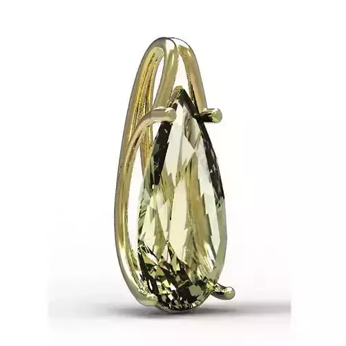 Pendant gold citrine